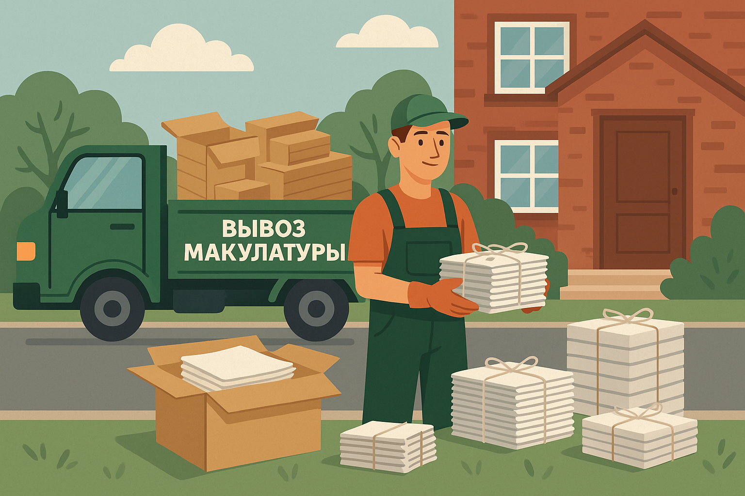 Вывоз макулатуры из дома